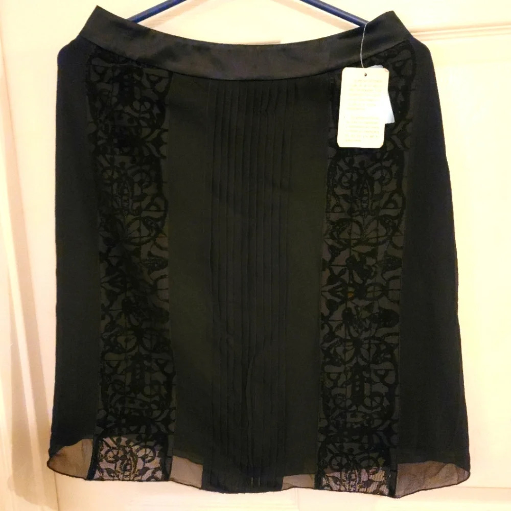 Nine West Silk Skirt, Sz 6 NWT